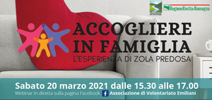 Accogliere in famiglia: l'esperienza di Zola Predosa. Webinar il 20 marzo