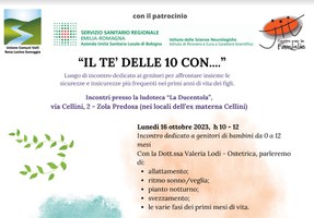 Il tè delle 10: incontri per neo genitori di bimbe e bimbi 0-36 mesi presso la ludoteca "La Ducentola"