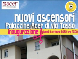 Inaugurazione ascensori presso le palazzine ACER in via Tasso - 6 ottobre ore 10