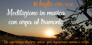 Meditazione in musica con arpa al tramonto