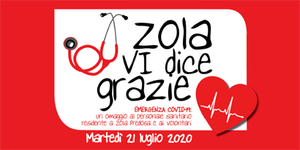 "Zola  Vi dice  grazie" - Emergenza Covid-19:  un omaggio al personale sanitario residente a Zola Predosa e ai volontari