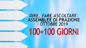 100+100 giorni: assemblee di frazione dal 21 al 28 ottobre