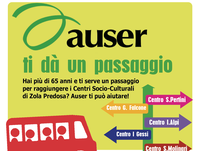 Auser ti dà un passaggio! Gratuito verso i centro socioculturali di Zola Predosa