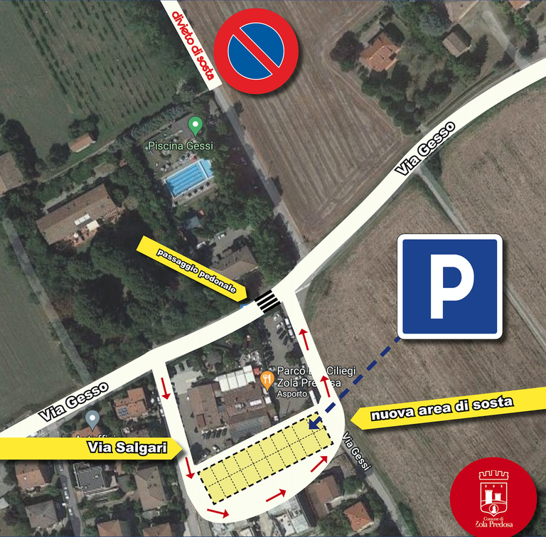 mappa parcheggi piscina